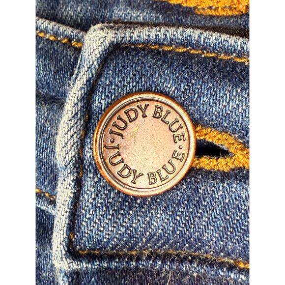 Judy Blue Los Angeles Skinny‎ Fit Mid Rise Custom Cut Capri Jeans Blue Womens 7 - Picture 4 of 10